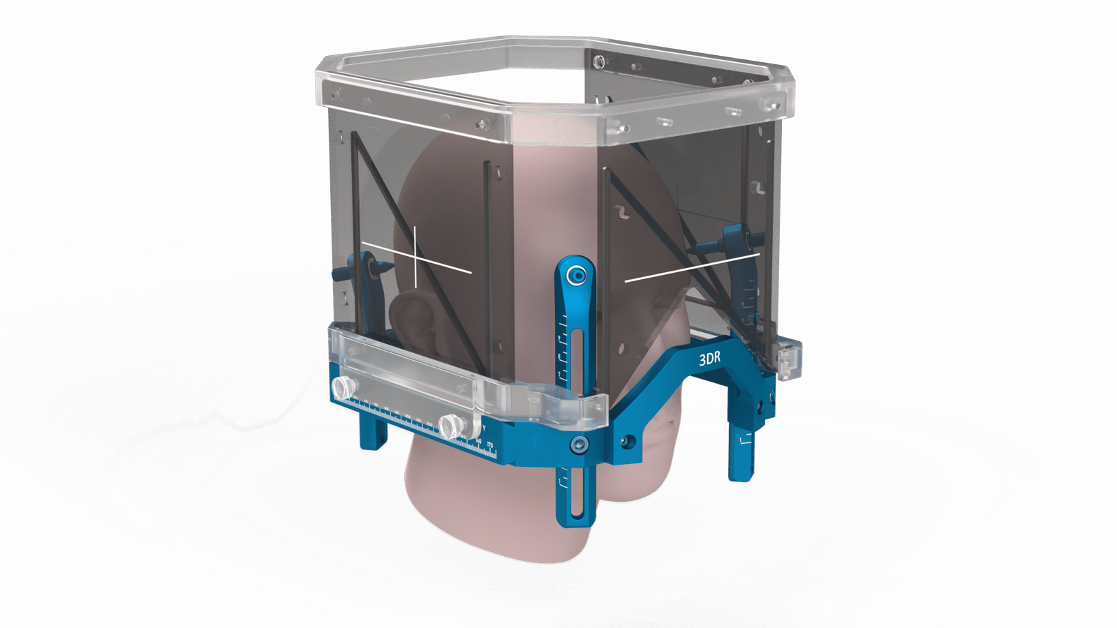 localiser with frame blue